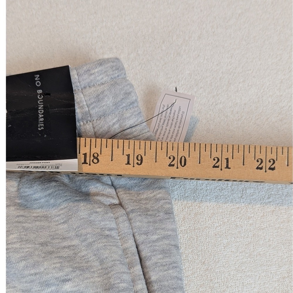 No Boundaries Mens Heathered Grey Fleece Jogger Pants Drawstring Size L 36-38 - Picture 8 of 10